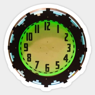 1930's Neon Aztec Design Clock Sticker